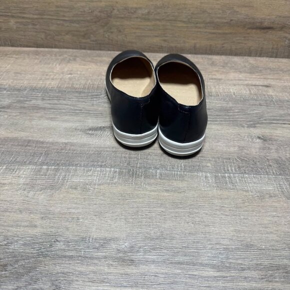 Geox Black Leather Flat Women's Size EU 38.5 - Picture 3 of 7